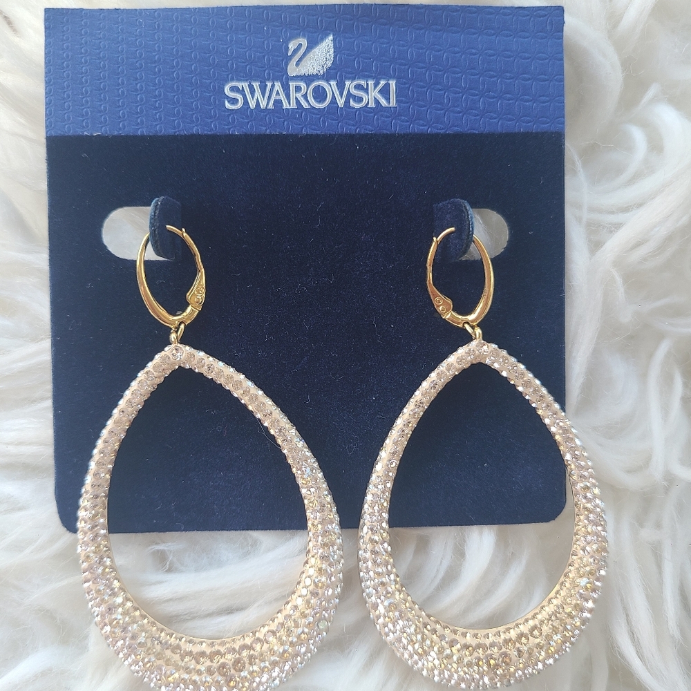 Swarovski Very Rare Gorgeous Nude Abstract Earrings- Excellent Condition